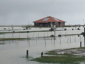 Campingplatz Hooksiel unter Wasser