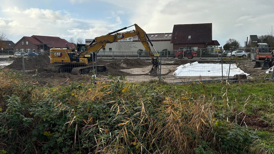 Bauarbeiten am Edeka-Markt Hohenkirchen